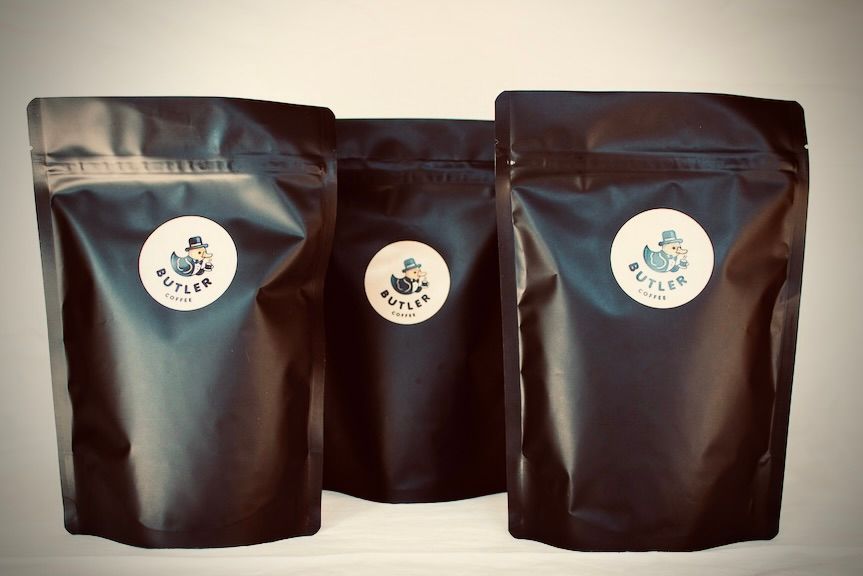 3 bags of Butler coffee.